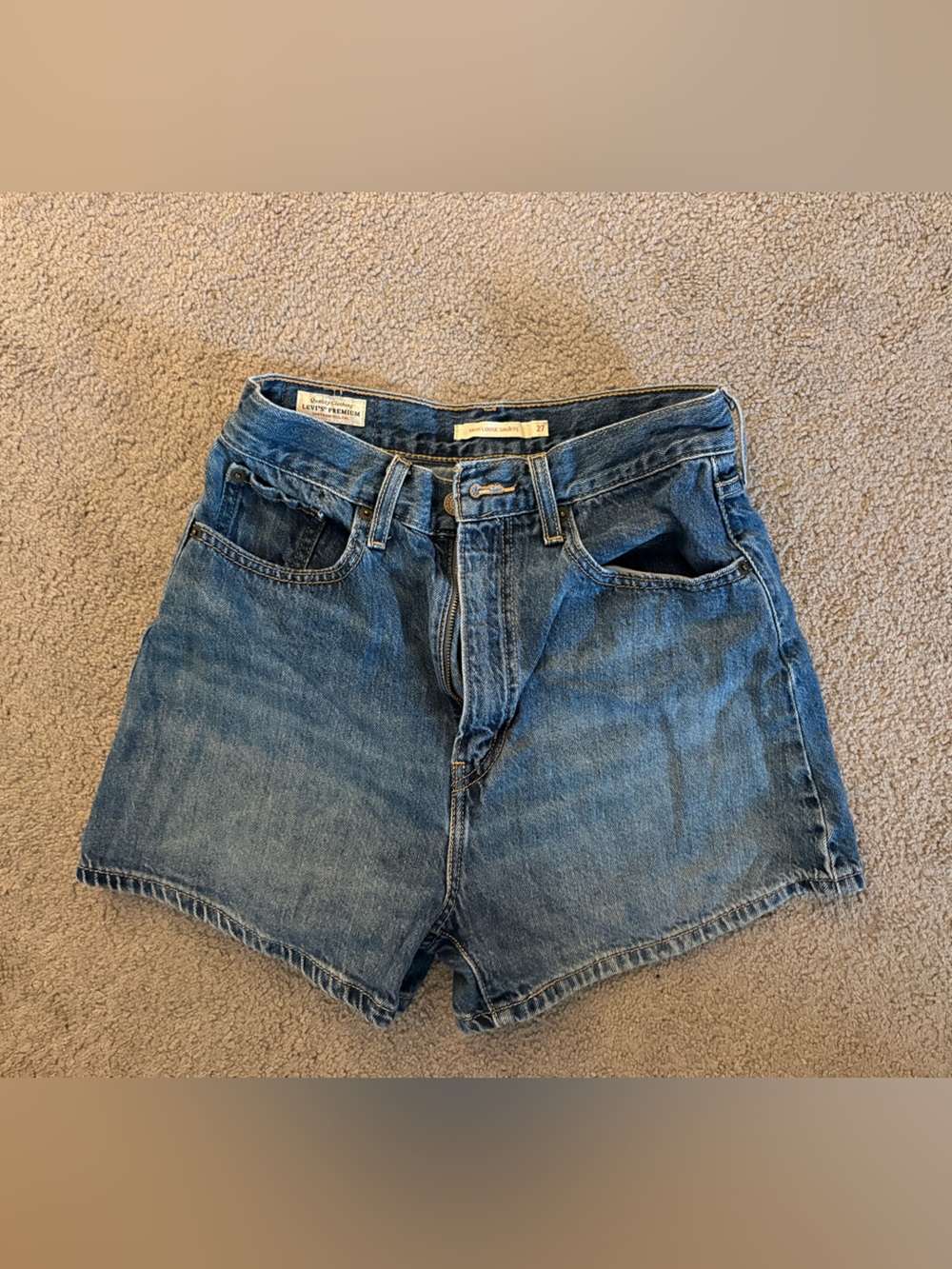 Levi's High-Rise Blue Denim Women's Shorts
